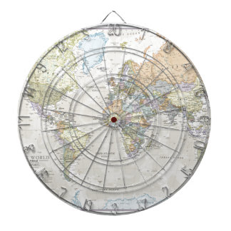 Tablero Dardos Mapa do mundo clássico