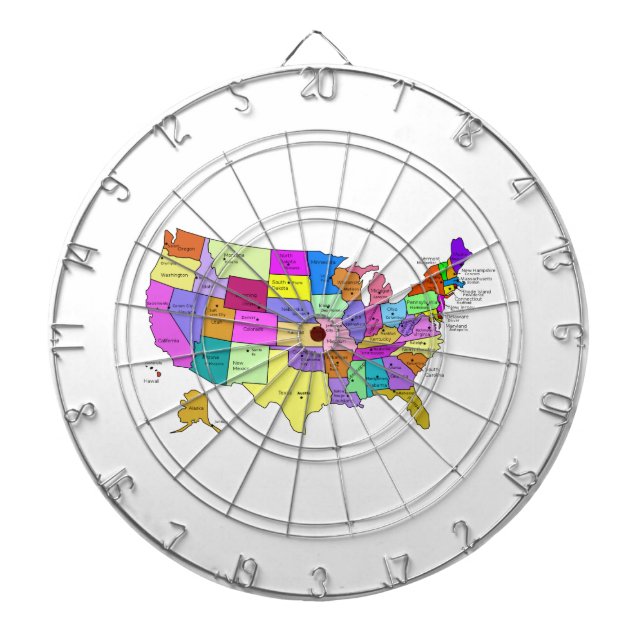 Tablero Dardos Mapa dos Estados Unidos (Frente)
