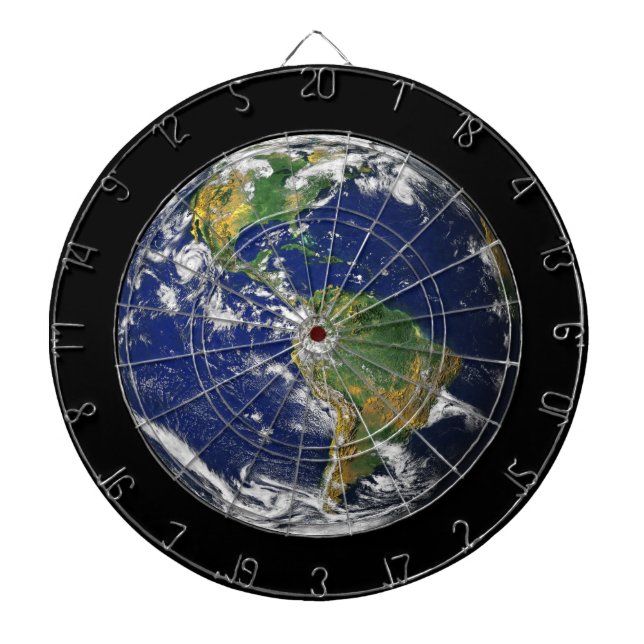 Tablero Dardos Marble_Make azul cada Dia da Terra do dia (Frente)