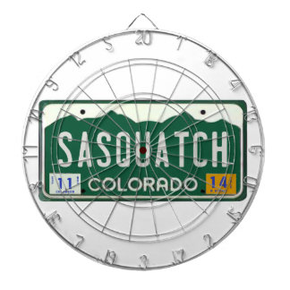 Tablero Dardos Matrícula de Colorado Sasquatch