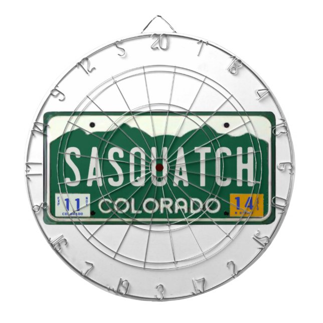 Tablero Dardos Matrícula de Colorado Sasquatch (Frente)