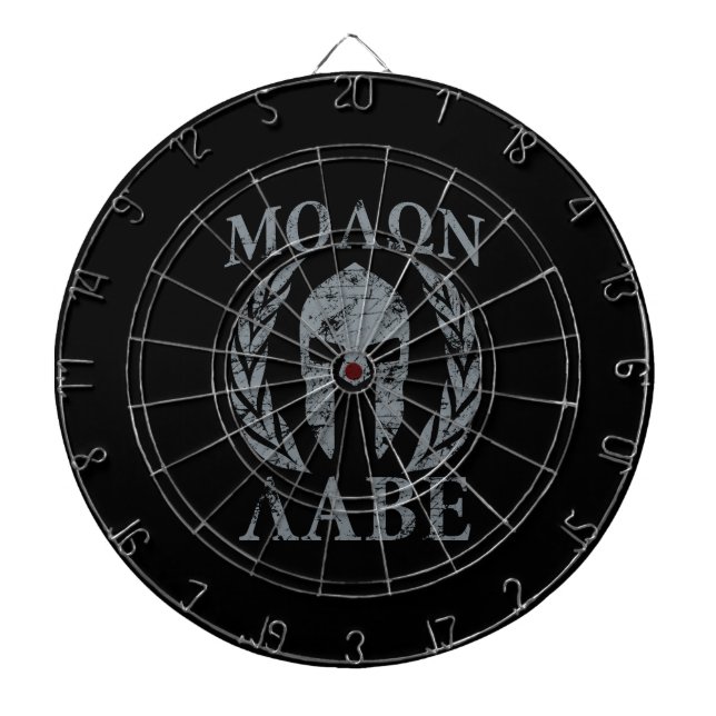 Tablero Dardos Molon Labe Grunge Spartan Armor (Frente)