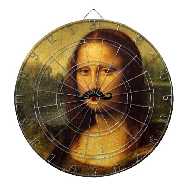 Tablero Dardos Mona Lisa Com bigode (Frente)