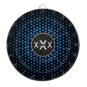 Tablero Dardos Monograma Azure Techno Dots Modern
