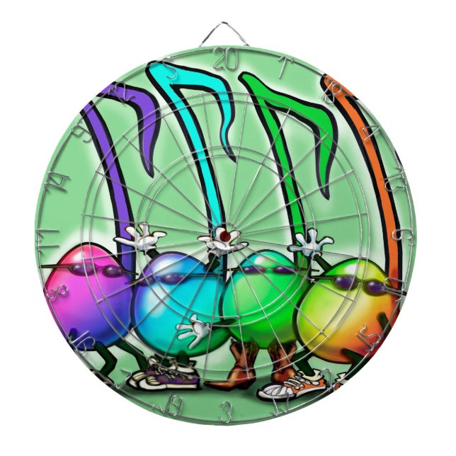 Tablero Dardos Music Notes Party (Frente)