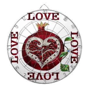 Tablero Dardos Namorados Pomegranate Heart LOVE