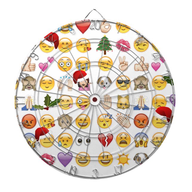 Tablero Dardos natal emojis (Frente)