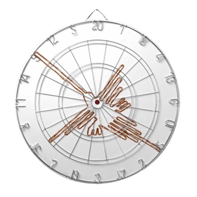 Tablero Dardos Nazca Lines Hummingbird Sketch (Frente)