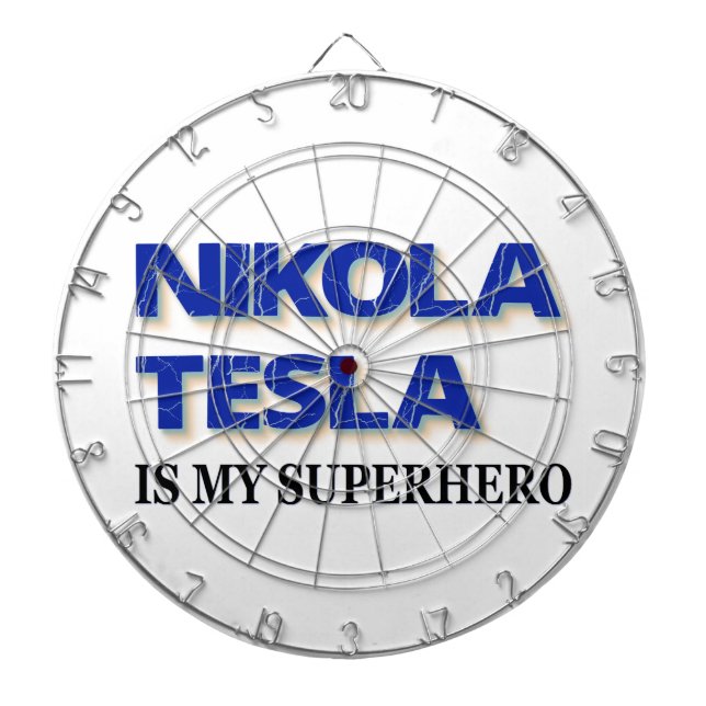 Tablero Dardos Nikola Tesla É Minha Super-Herói (Frente)