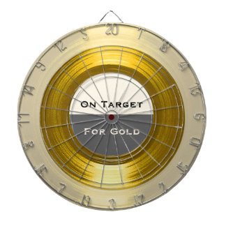 Tablero Dardos No alvo para o ouro - um Dartboard gravado