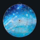 Tablero Dardos Norte Claro Estrelas azuis texto e ideias<br><div class="desc">Design de Gráfico Engraçado por EDDA Froehlich | Estrelas, Luzes, Ondas em azul | para amantes românticos | É facilmente personalizado para o seu partido ou evento. | Para outros designs e produtos, não se esqueça de me contactar: contact@eddart.de ou tenha consultado aqui: www.zazzle.com/eddartshop*</div>