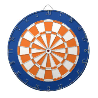 Tablero Dardos O conselho de dardo: Branco, alaranjado, e azul