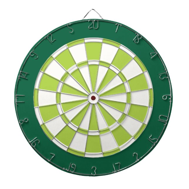 Tablero Dardos O conselho de dardo: Branco, limão, e verde (Frente)