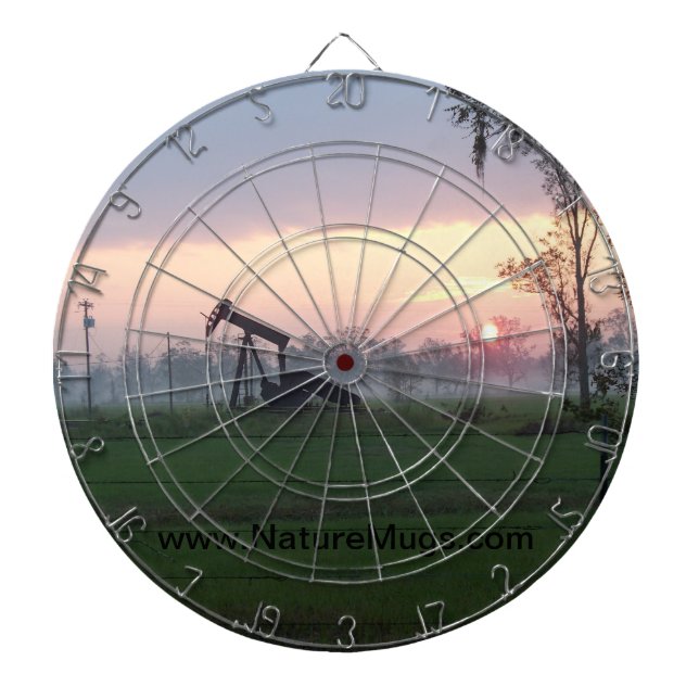 Tablero Dardos O conselho de dardo com um por do sol de Texas (Frente)