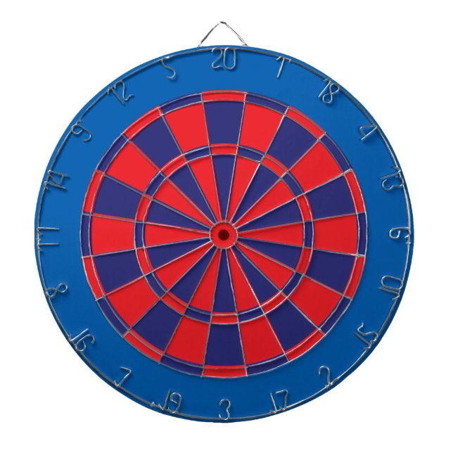 Tablero Dardos O conselho de dardo: Vermelho, marinho, e azul (Frente)