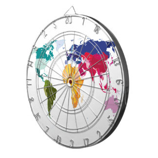 Tablero Dardos O conselho de dardos do mapa do mundo