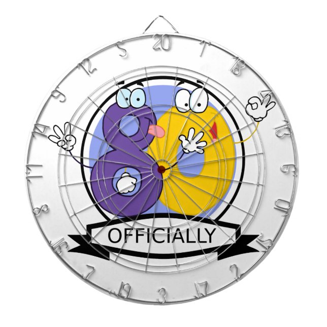 Tablero Dardos Oficialmente 80 Banner de Aniversário (Frente)