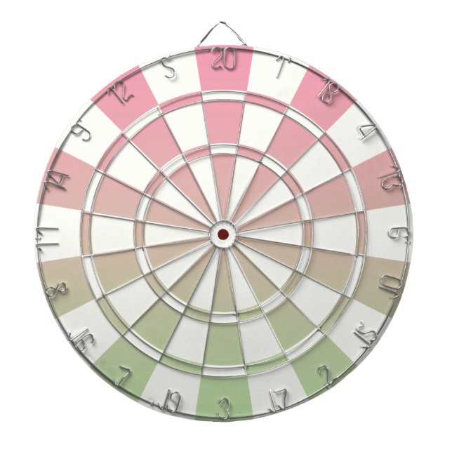 Tablero Dardos Ombre Rosa Verde E Branco (Frente)
