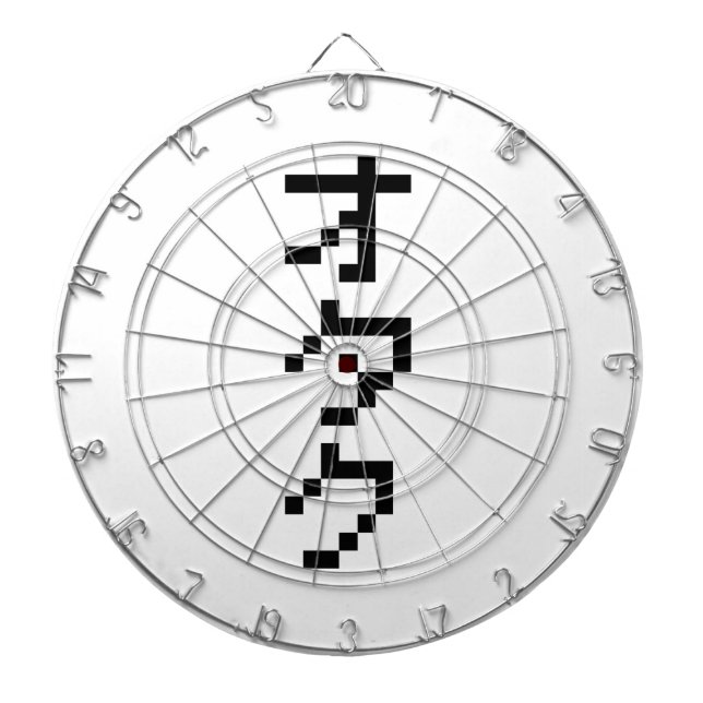 Tablero Dardos OTAKU 8 Bit Pixel Japonês Katakana Vertical (Frente)