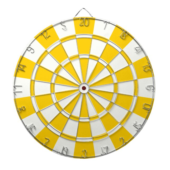 Tablero Dardos Ouro Amarelo E Branco (Frente)