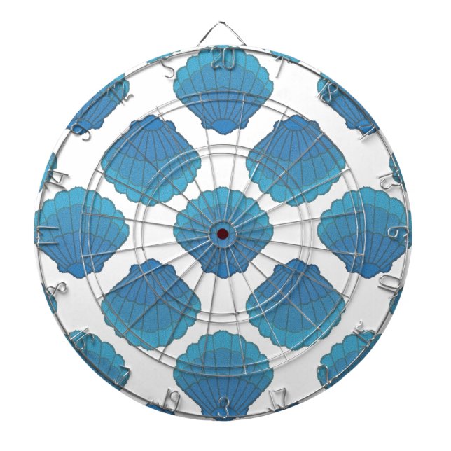 Tablero Dardos Padrão de Mosaico da Caça Azul (Frente)