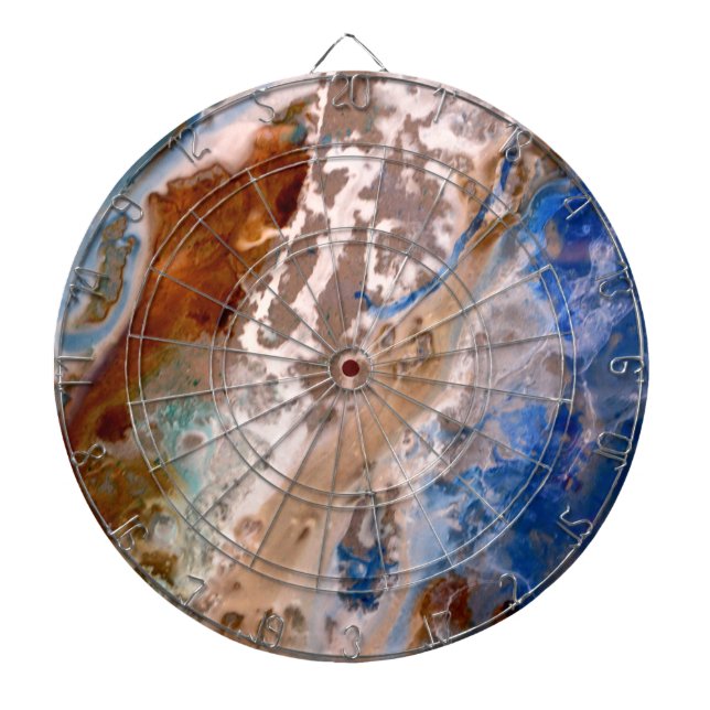 Tablero Dardos padrão de praia abstrato sandy padrão de água (Frente)