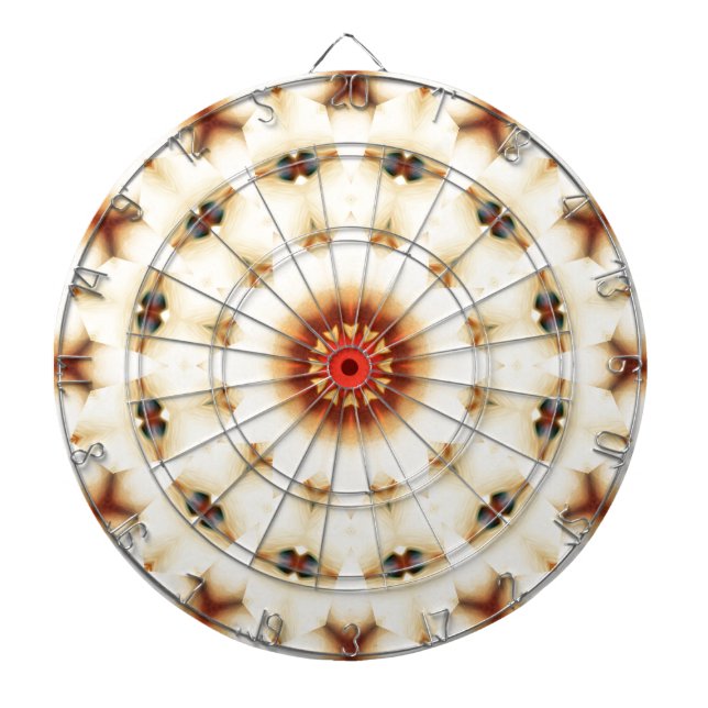 Tablero Dardos Padrão Floral de Creme de Sonho Suave (Frente)