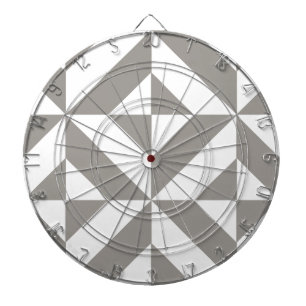 Tablero Dardos Padrão Geométrico Deco Cube da Cinza de Prata
