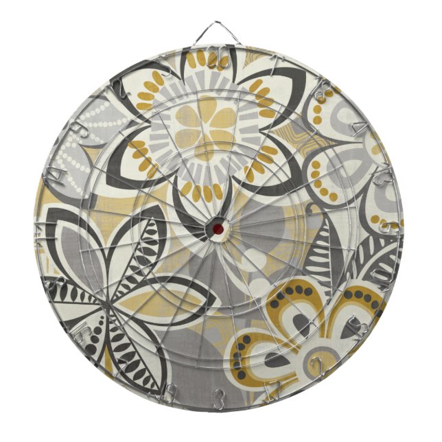 Tablero Dardos Padrões florais contemporâneos (Frente)
