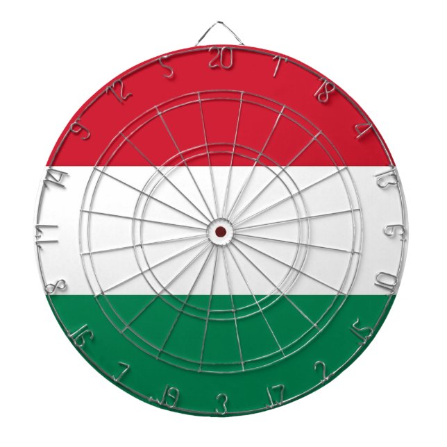 Tablero Dardos Painéis com bandeira da Hungria (Frente)