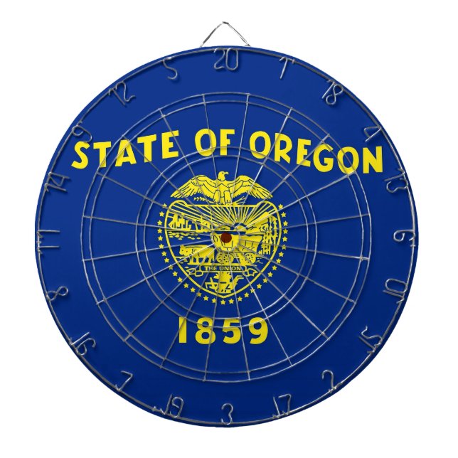 Tablero Dardos Painéis com bandeira de Oregon, EUA (Frente)
