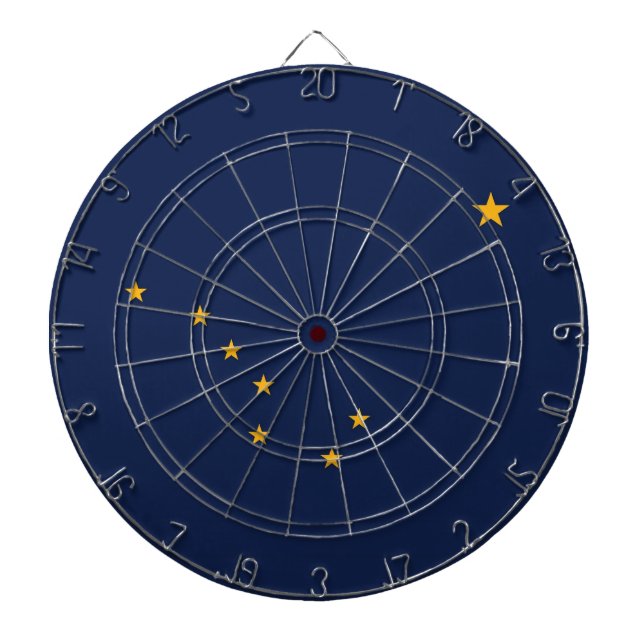 Tablero Dardos Painéis com Bandeira do Alasca (Frente)