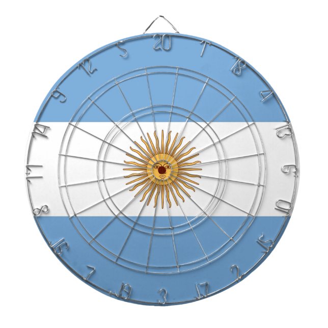 Tablero Dardos Painel com Bandeira da Argentina (Frente)