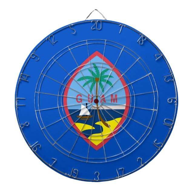 Tablero Dardos Painel com Bandeira de Guam, EUA (Frente)