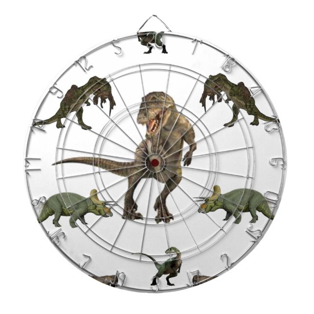 Tablero Dardos Papel de enrolamento do dinossauro (Frente)