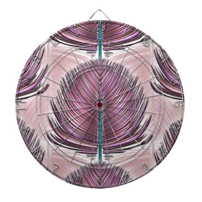 Tablero Dardos Pena Peacock Estilizada - rosa (Frente)