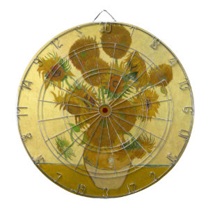 Tablero Dardos Pintura de 15 Girassóis de Vincent Van Gogh