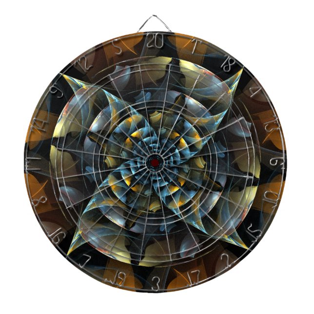 Tablero Dardos PinWheel Abstrato Art (Frente)