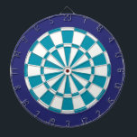Tablero Dardos Placa Dart: Branco, Teal E Marinho Azul<br><div class="desc">Jogo De Placa De Dart Colorida Branco,  Teal E Azul Marinho,  Incluindo 6 Darts De Brass</div>