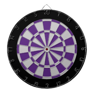 Tablero Dardos Placa Dart: Cinzas De Prata, Roxo E Preto
