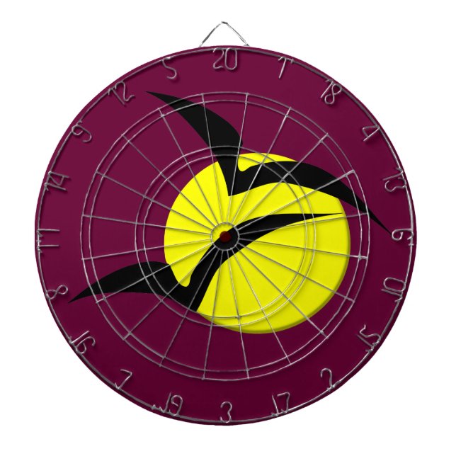 Tablero Dardos Placa Dart de Lua e Bats (Frente)