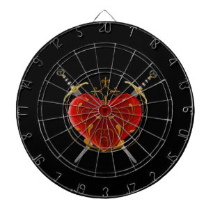 Tablero Dardos Placa Dart do Coração e Daggers