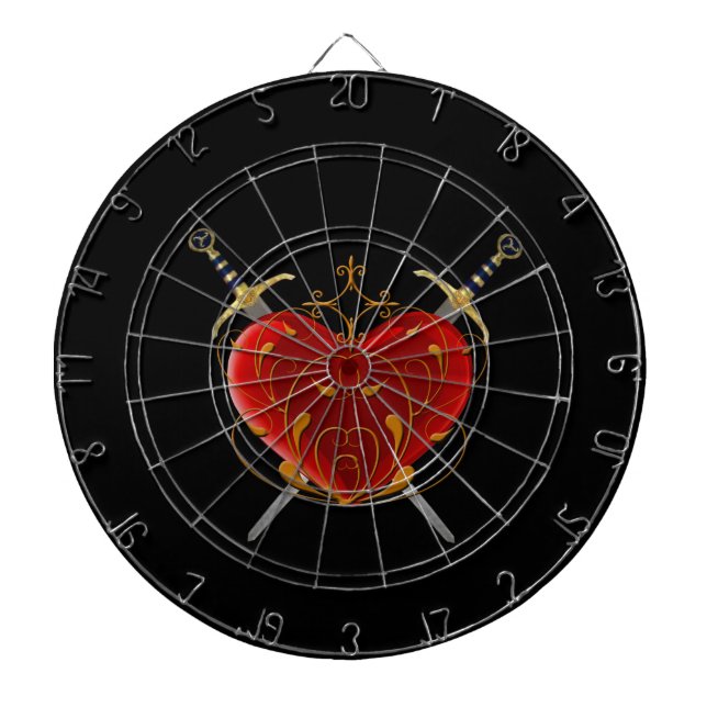 Tablero Dardos Placa Dart do Coração e Daggers (Frente)