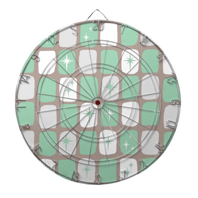 Tablero Dardos Placa Dart do Jade Starbursts Retro (Frente)