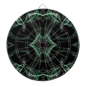 Tablero Dardos Placa de dardos verde-abstrato preto e verde-lacre