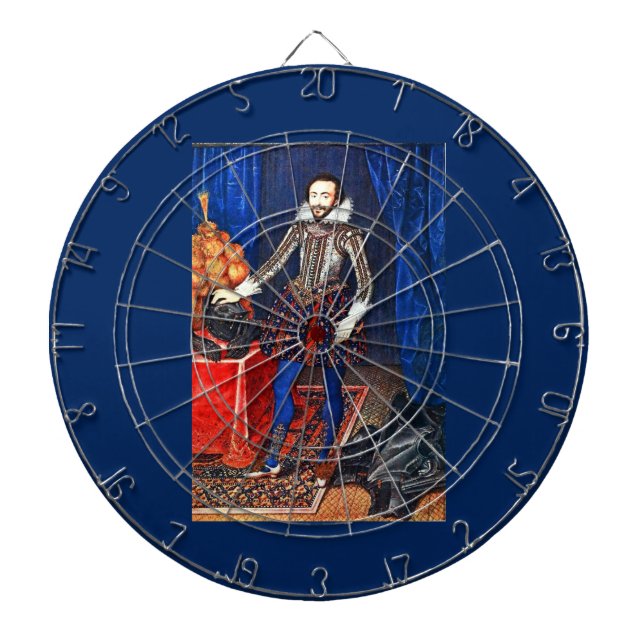Tablero Dardos Placa de Retrato Medieval (Frente)