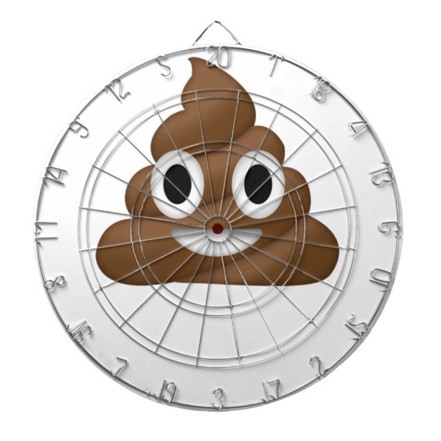 Tablero Dardos Poop Cute Emoji (Frente)
