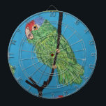 Tablero Dardos prato de papagaio verde<br><div class="desc">papagaio-coroa-vermelha</div>