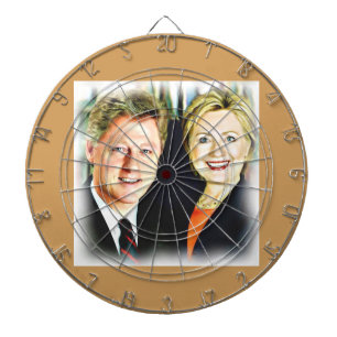 Tablero Dardos Presidente Bill Clinton & presidente Hillary
