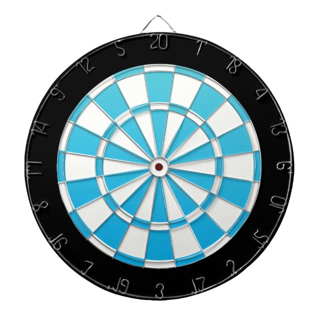 Tablero Dardos Preto e branco azul do Aqua (Frente)
